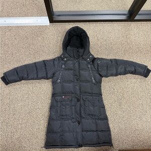 Canada Weather Gear girls' black quilted winter parka jacket